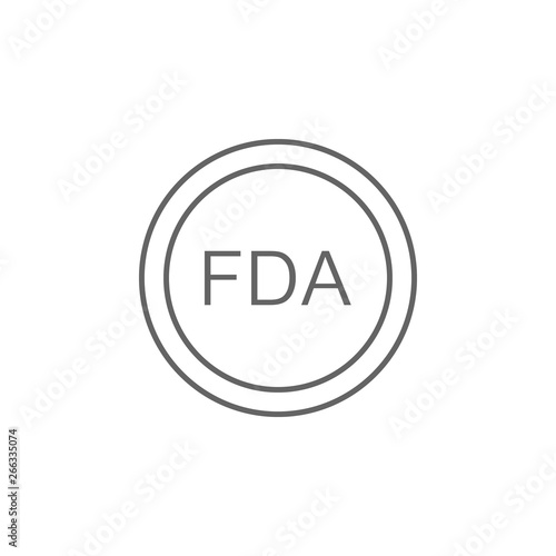 FDA, marijuana icon. Element of marijuana icon. Thin line icon for website design and development, app development. Premium icon