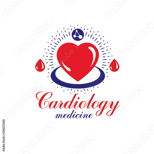 Vector heart shape logo cre...