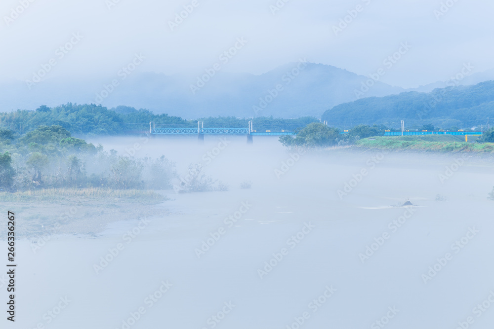 Obraz premium 霧の川