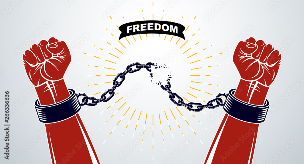 vettoriale-stock-slavery-theme-illustration-with-strong-hand-clenched