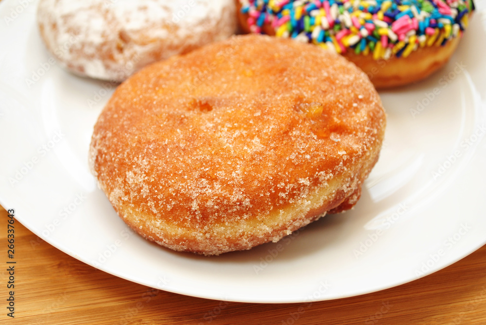 Sugar Coated Donut Stuffed with Apples Sugar Coated Donut Stuffed with Apples
