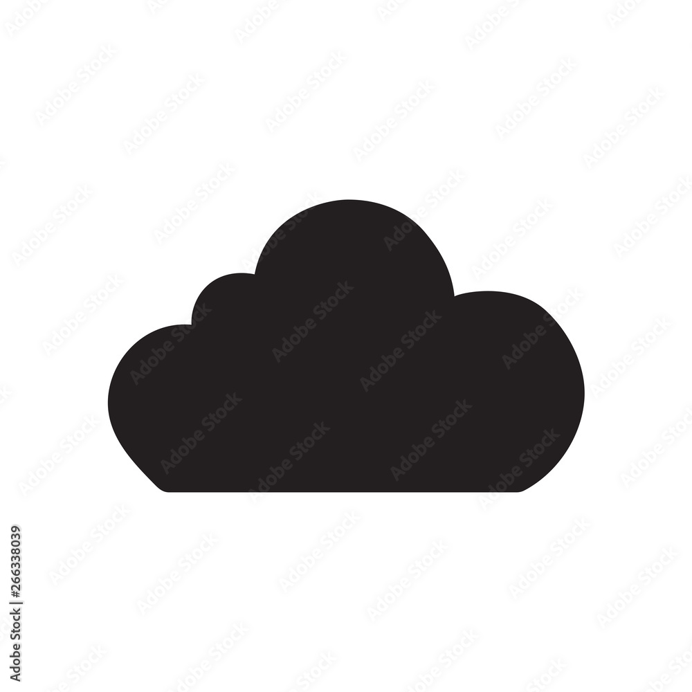 Cloud Icon In Flat Style Vector Icon For Apps, UI, Websites. Cloudy Black Icon Vector Illustration. Cloud Icon In Flat Style Vector Icon For Apps, UI, Websites. Cloudy Black Icon Vector Illustration.