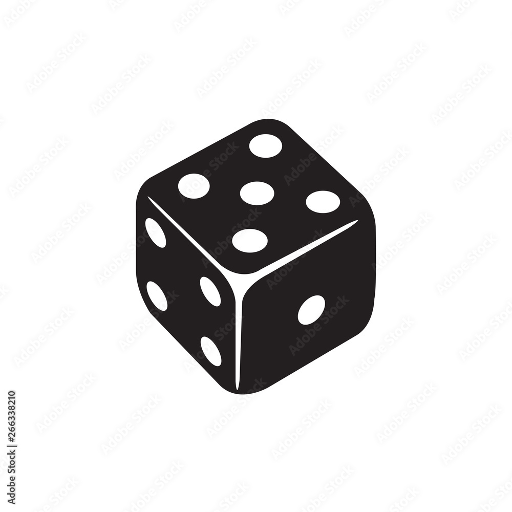 Casino Dice Icon In Flat Style Vector Icon For Apps, UI, Websites. Black Icon Vector Illustration. Casino Dice Icon In Flat Style Vector Icon For Apps, UI, Websites. Black Icon Vector Illustration.