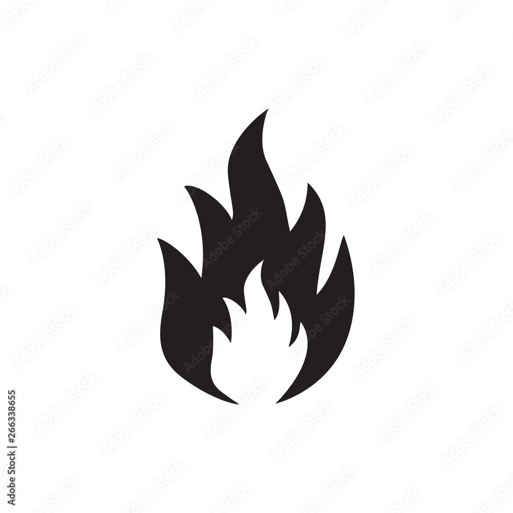 Fire Icon In Flat Style Vector For App, UI, Websites. Black Icon Vector Illustration. Fire Icon In Flat Style Vector For App, UI, Websites. Black Icon Vector Illustration.