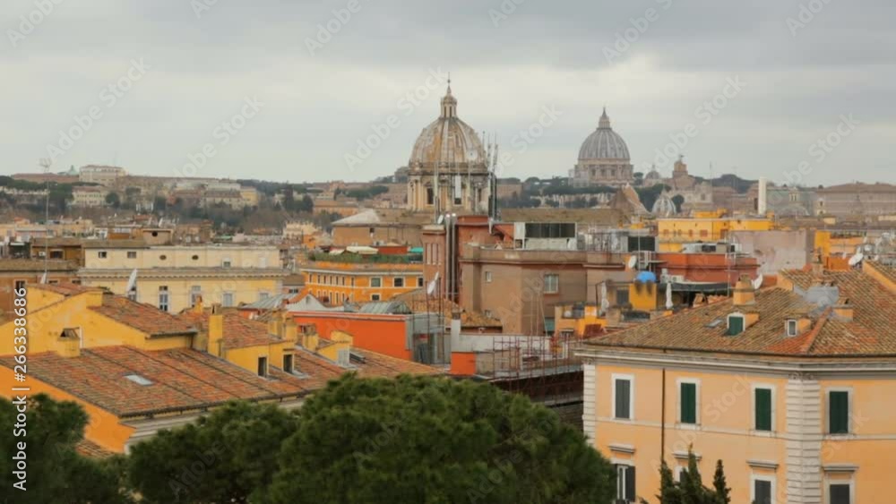 Beautiful Rome city view in cloudy weather Beautiful Rome city view in cloudy weather