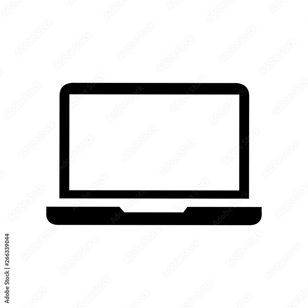 Laptop Icon In Flat Style Vector For App, UI, Websites. Black Icon Vector Illustration. Laptop Icon In Flat Style Vector For App, UI, Websites. Black Icon Vector Illustration.