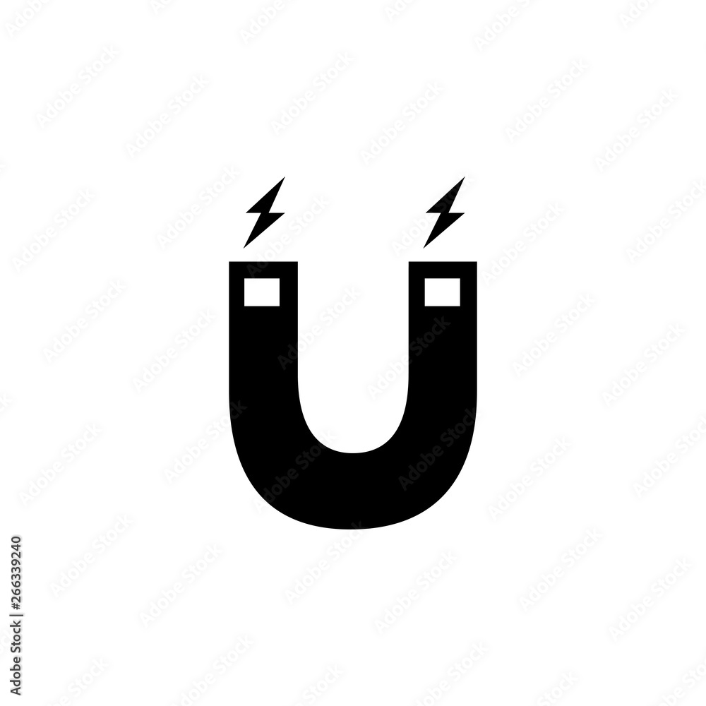 Magnet Icon In Flat Style Vector For App, UI, Websites. Black Icon Vector Illustration. Magnet Icon In Flat Style Vector For App, UI, Websites. Black Icon Vector Illustration.