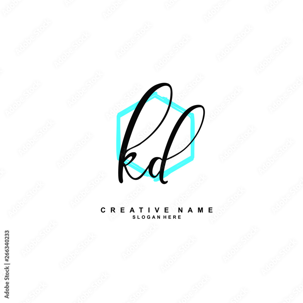 K D KD Initial logo template vector. Letter logo concept K D KD Initial logo template vector. Letter logo concept