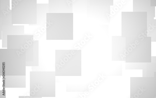 White abstract background. Misty backdrop with grey squares. 3D illustration