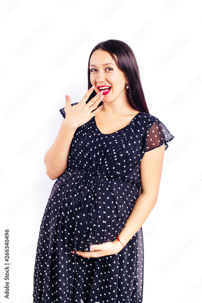 Surprised pregnant young woman waiting for her baby. Surprised pregnant young woman waiting for her baby.