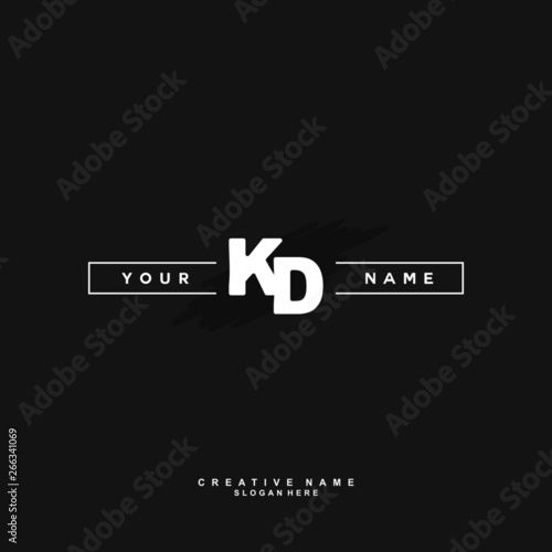 K D KD Initial logo template vector. Letter logo concept