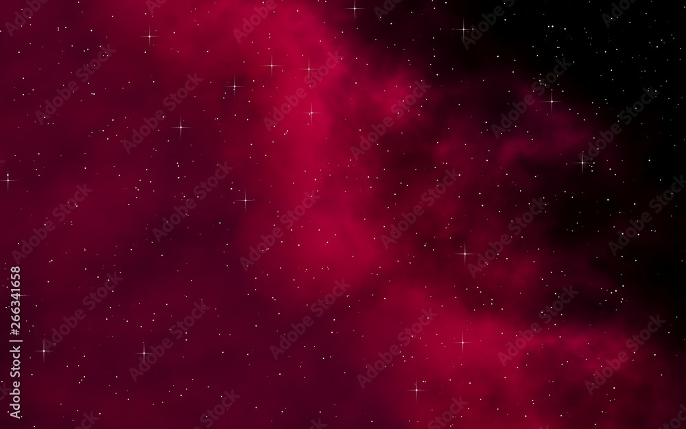 Colorful and beautiful space background. Outer space. Starry outer space texture. Templates, red background. 3D illustration Colorful and beautiful space background. Outer space. Starry outer space texture. Templates, red background. 3D illustration