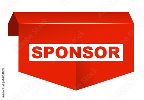red vector banner sponsor