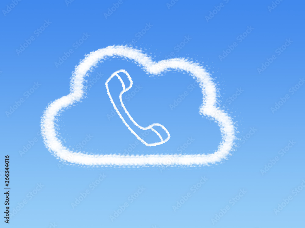 Fototapeta premium phone cloud shape on blue sky