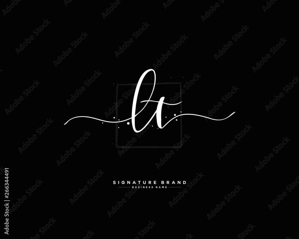 L T LT initial logo handwriting template vector L T LT initial logo handwriting template vector