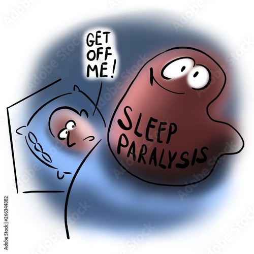  Sleep paralysis sits on a man