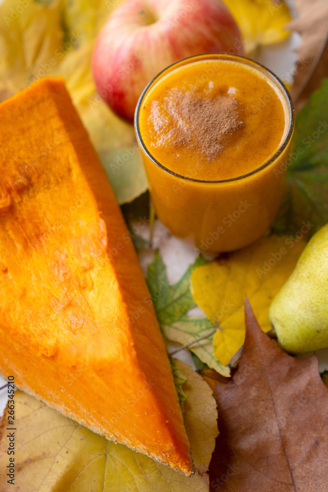 Vegetable pumpkin smoothie with cinnamon Vegetable pumpkin smoothie with cinnamon