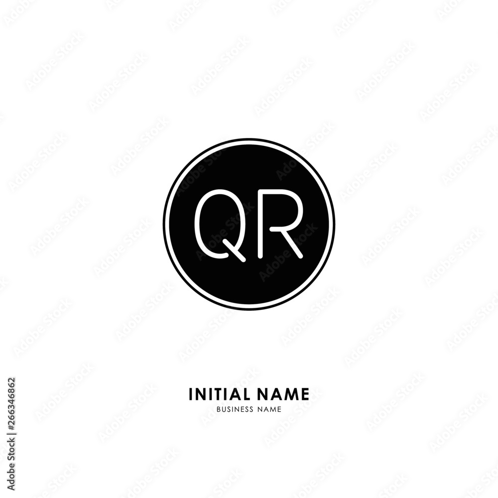Q R QR Initial logo letter with minimalist concept. Vector with scandinavian style logo. Q R QR Initial logo letter with minimalist concept. Vector with scandinavian style logo.