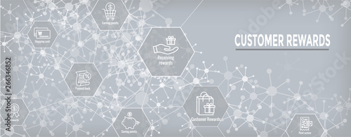 Customer Rewards Icon Set and Web Header Banner Design