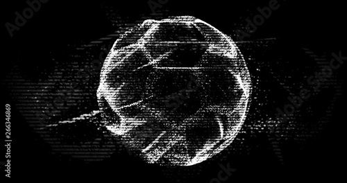 Holographic football background. Abstract sport image. Soccer ball network structure. Digital computer image. Generative picture. 3D illustration  3D rendering