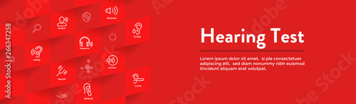 Hearing Test Web Header Banner - Sound Wave Images Set