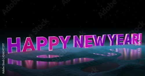 Happy New Year. 3D illustration, 3D rendering