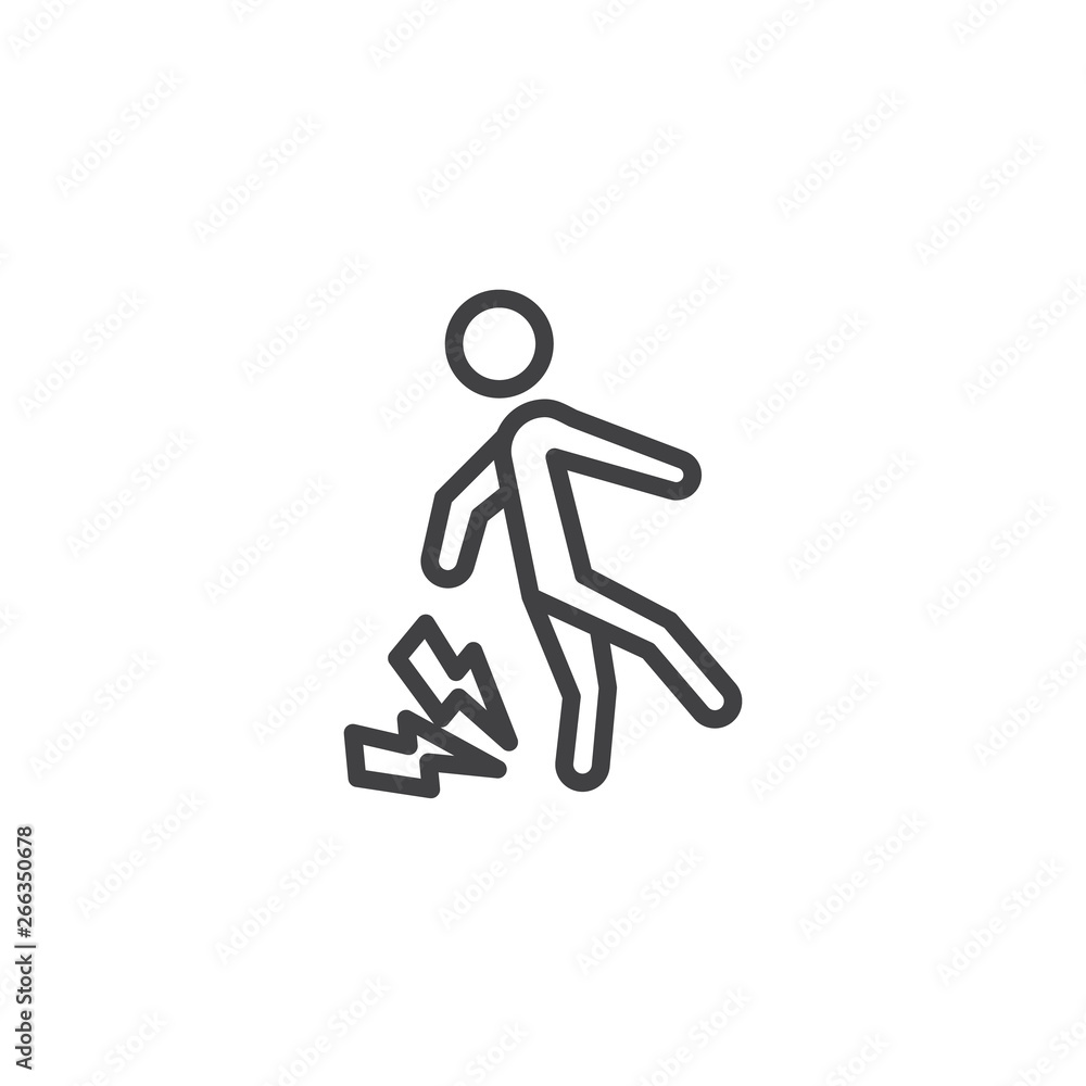 Numbness and tingling feet line icon. linear style sign for mobile concept and web design. Leg pain outline vector icon. Symbol, logo illustration. Pixel perfect vector graphics Numbness and tingling feet line icon. linear style sign for mobile concept and web design. Leg pain outline vector icon. Symbol, logo illustration. Pixel perfect vector graphics