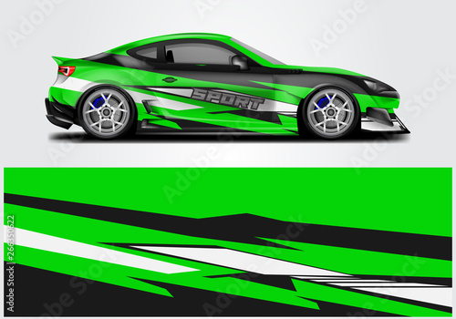 Car wrap livery decal vector   supercar  rally  drift . Graphic abstract stripe racing background . Eps 10