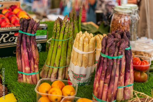 Canvas Print Asparagus, olor, Red, Wihite, Green, Campo de Fiori square, traditional weekly f