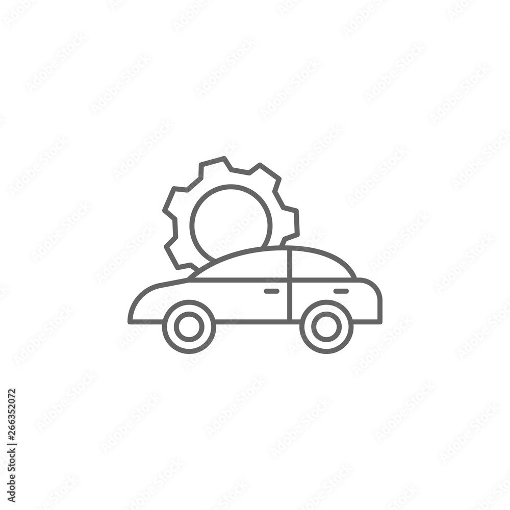 Obraz premium Car, automotive service icon. Element of auto service icon. Thin line icon for website design and development, app development. Premium icon