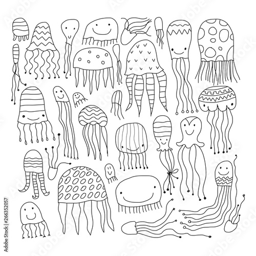 Jellyfish collection, sketch for your design