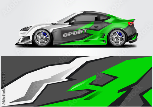 Car wrap livery decal vector   supercar  rally  drift . Graphic abstract stripe racing background . Eps 10