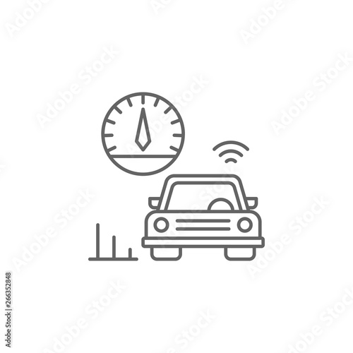 Cruise control, car icon. Element of auto service icon. Thin line icon for website design and development, app development. Premium icon