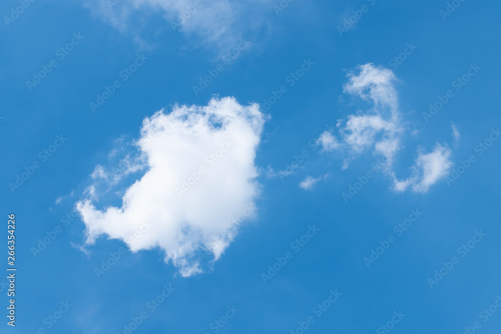 The sky and the bright clouds of the new day.