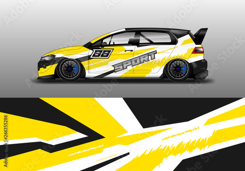 Car wrap design abstract strip and background for Car wrap and vinyl sticker  © Alleuy