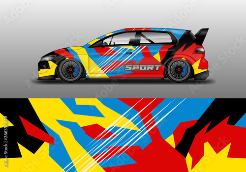 Car wrap design abstract strip and background for Car wrap and vinyl sticker 