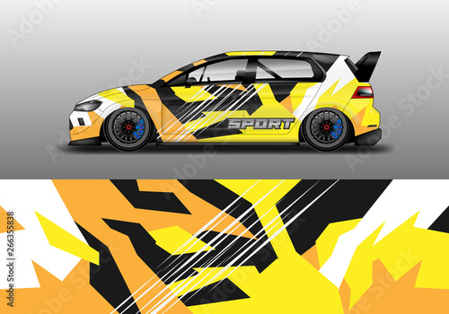 Car wrap design abstract strip and background for Car wrap and vinyl sticker 