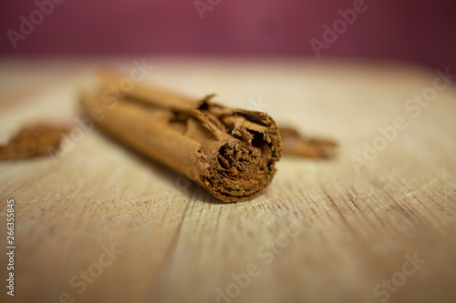 Cinnamon on Wooden Chopping Board