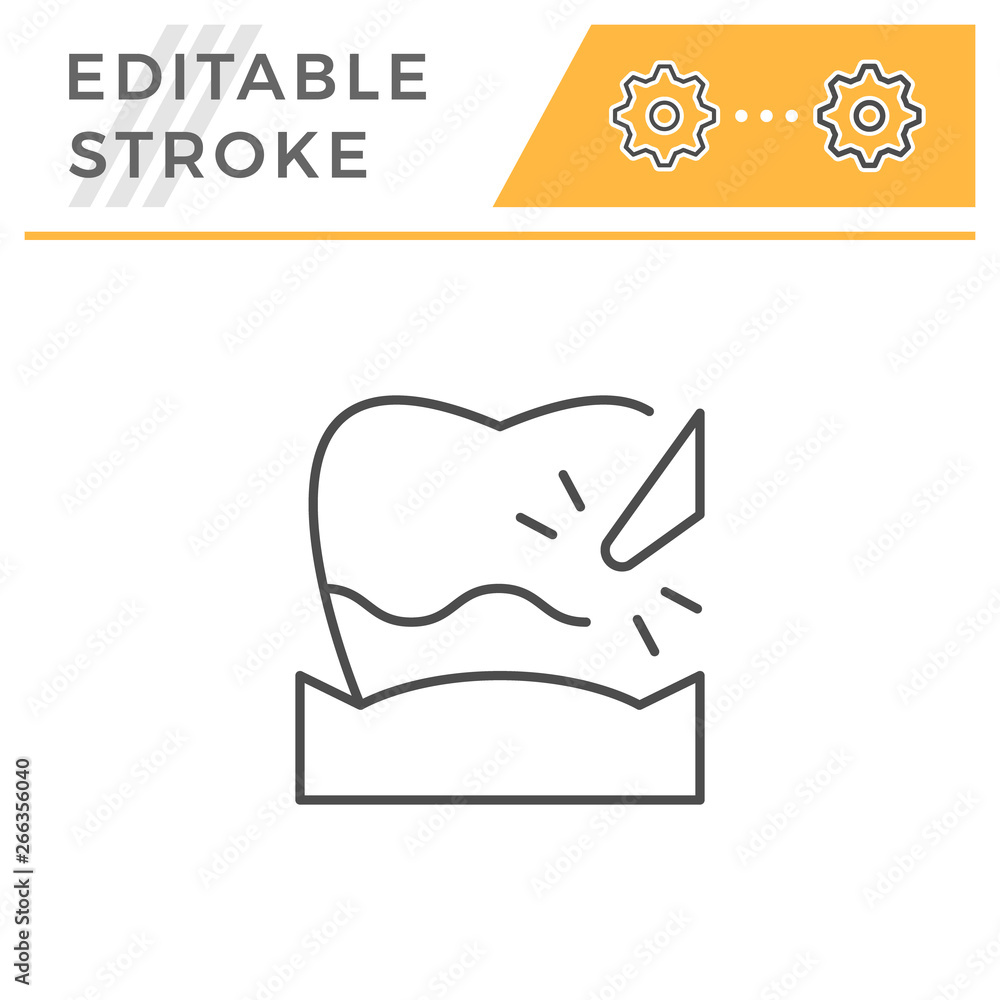 Naklejka premium Plague removal editable stroke line icon