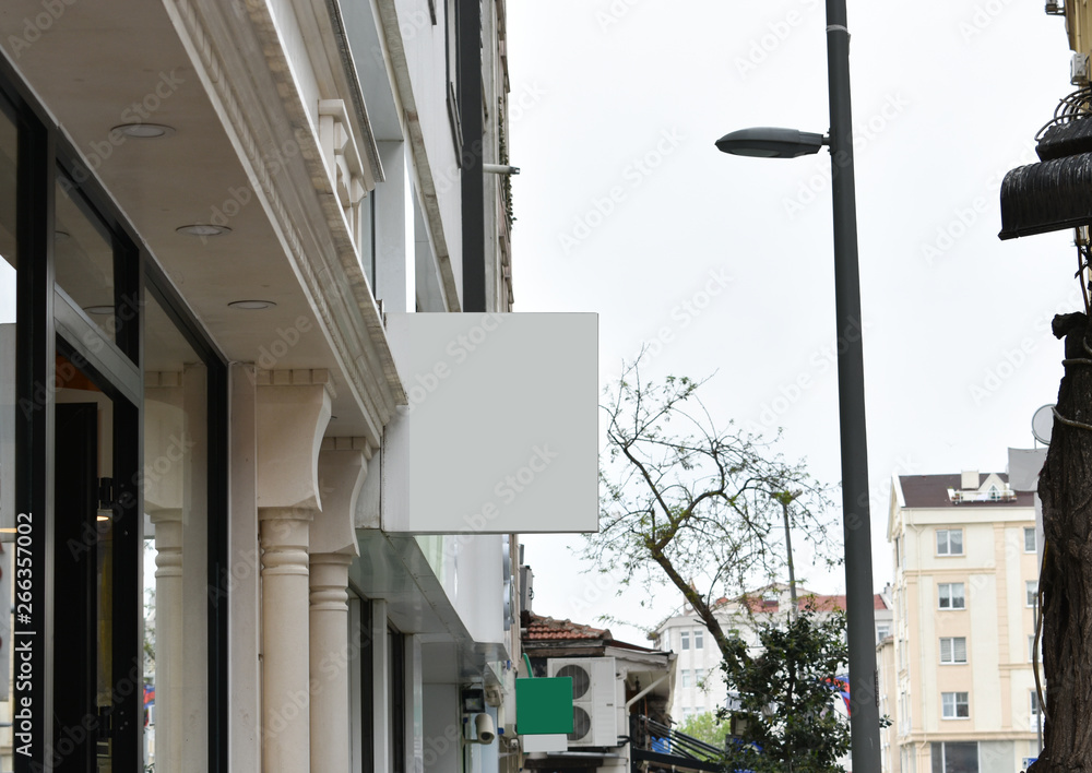 empty signboard. for message and company logo. mockup signboard empty signboard. for message and company logo. mockup signboard