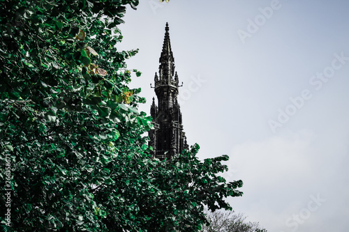 Scots Monument at Edinburgh, Scotland photo