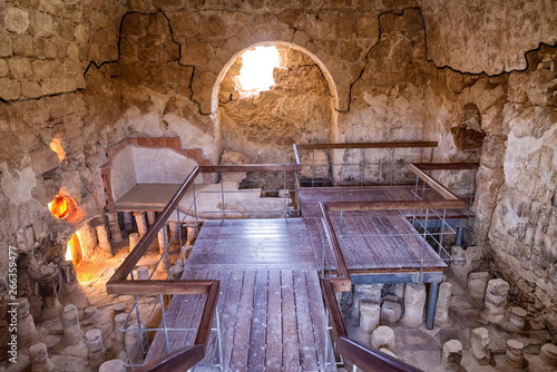 Tableau sur toile The ancient fortification Masada in  Israel