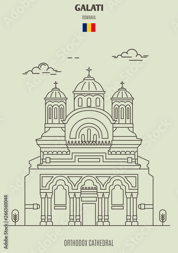 Fotografie Orthodox cathedral in Galati, Romania. Landmark icon