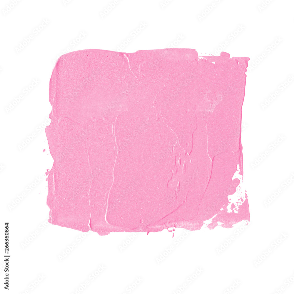 Art texture abstract pink paint square spot isolated on white background - Image Art texture abstract pink paint square spot isolated on white background - Image