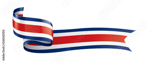 Costa Rica flag, vector illustration on a white background