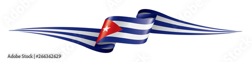 Cuba flag, vector illustration on a white background