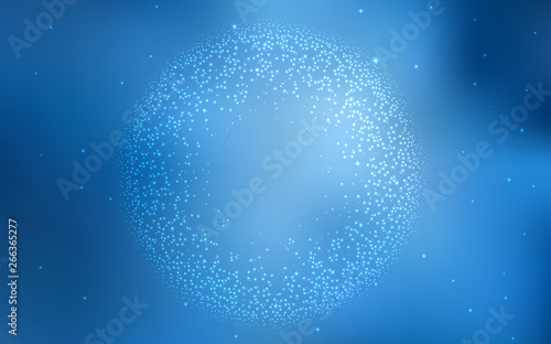 Light BLUE vector background with astronomical stars.
