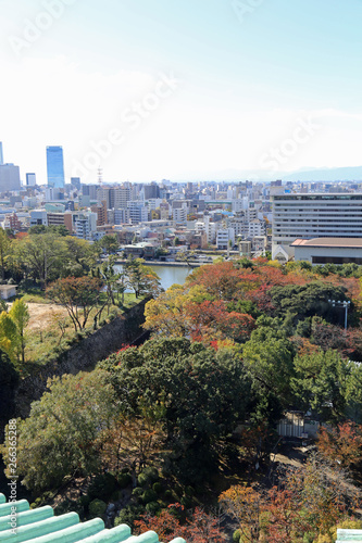 名古屋城の天守閣からの風景