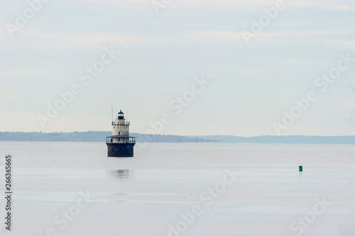 Butler's Flat lighthouse  with Elizabeth Islands in background