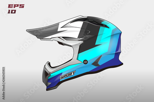 Helmet wrap motorcycle design vector . Eps 10 
